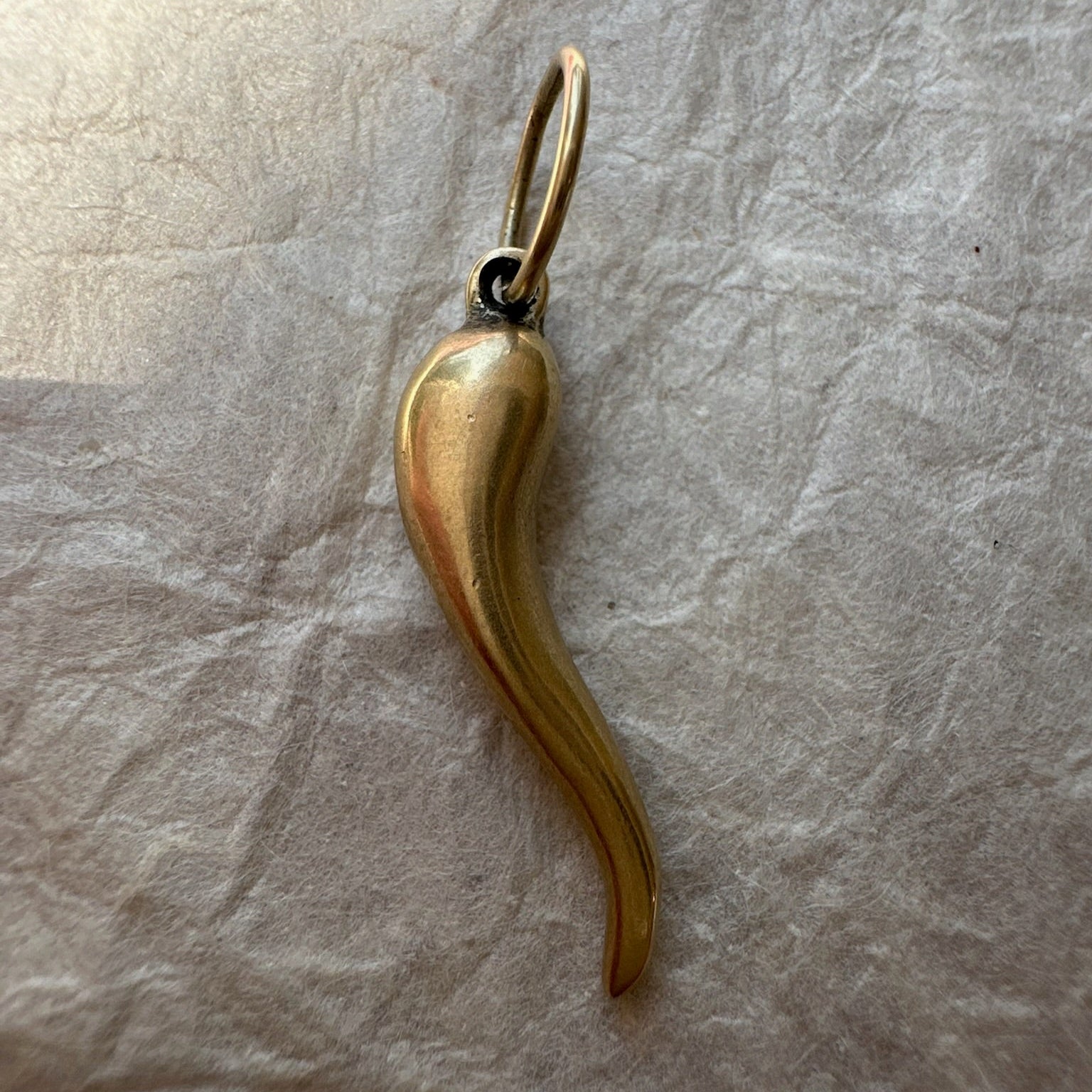 Solid Vintage Italian Cornicello Charm