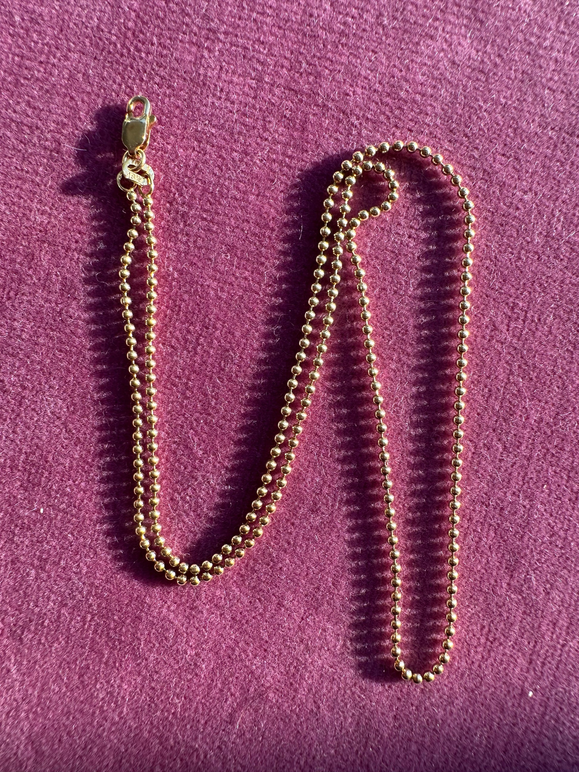 18k gold toilet chain