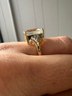 5.2carats aquamarine and diamond ring
