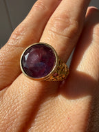 alexandrite in floral band
