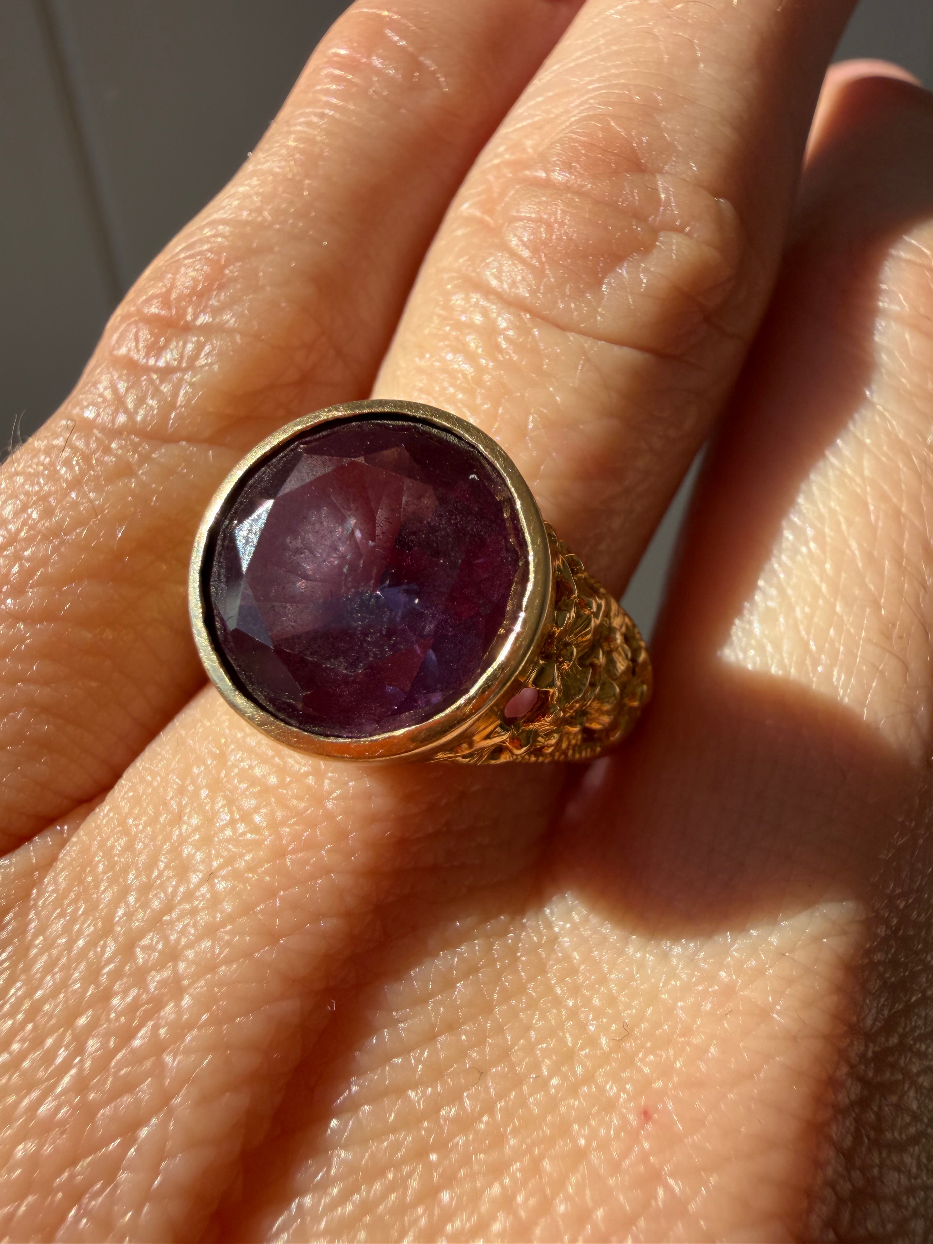 alexandrite in floral band