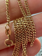 18k baby curb chain 18.5”