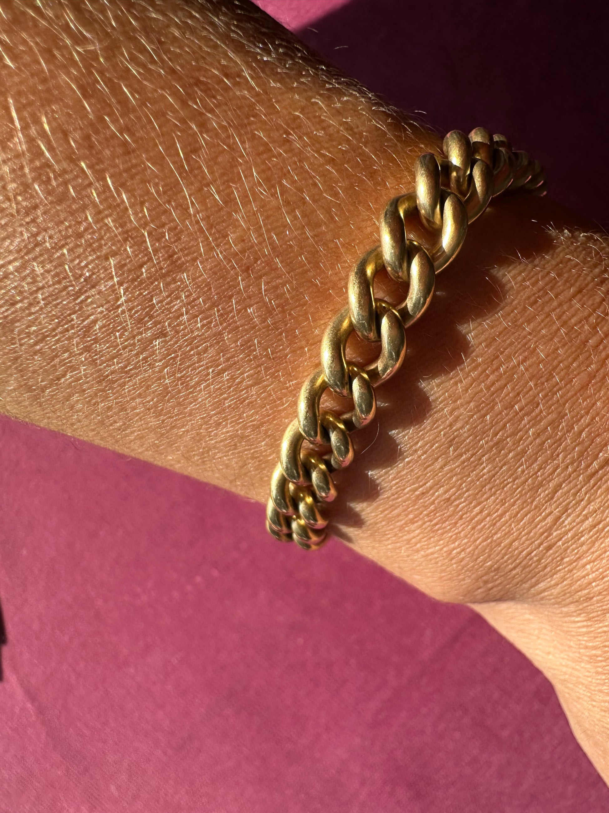 curb link watch chain with clasps
