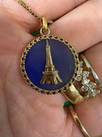 rare french 18k gold two sided medallion