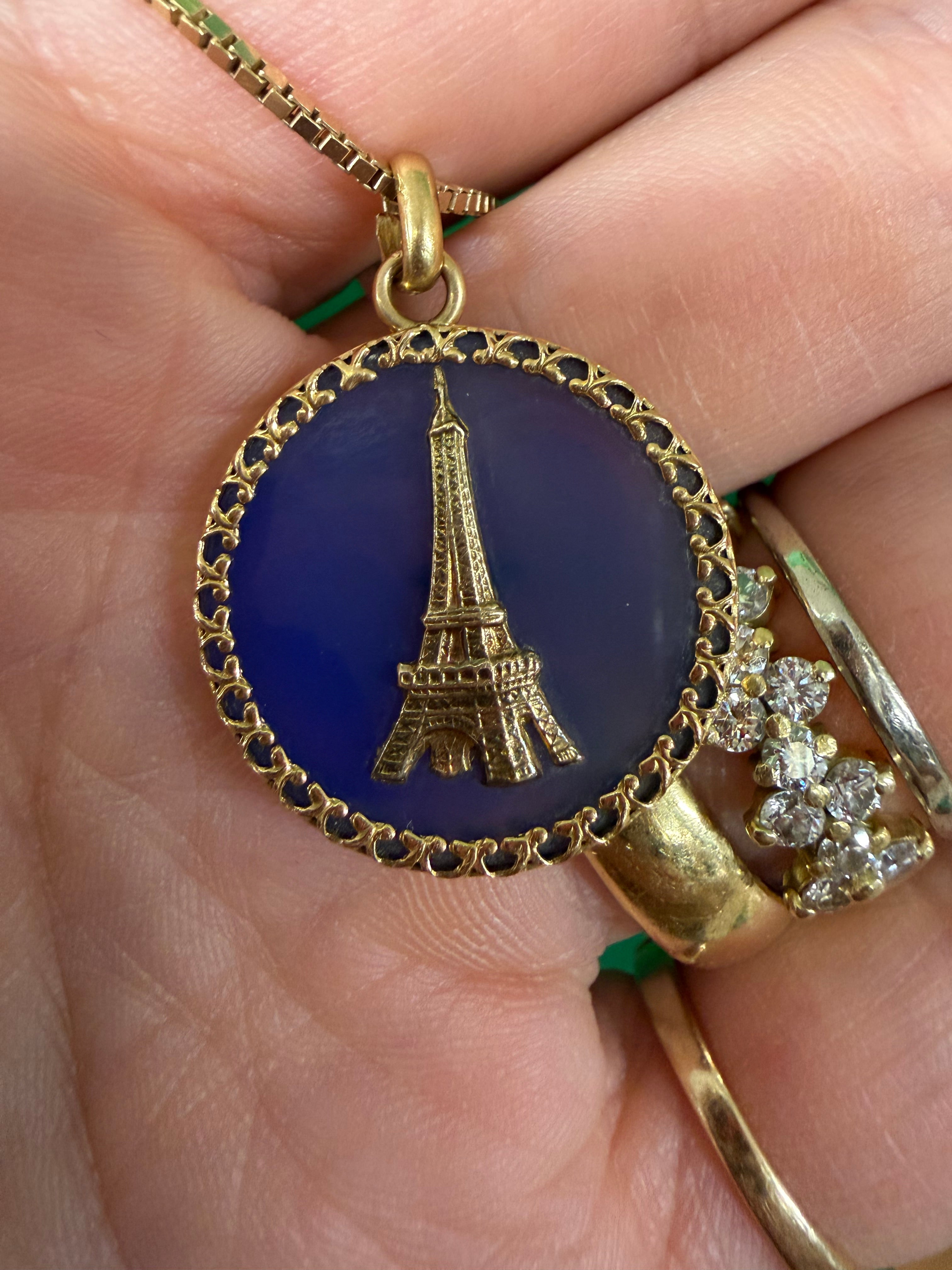 rare french 18k gold two sided medallion