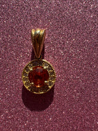 citrine and diamond pendant