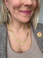 21k gold hearts necklace
