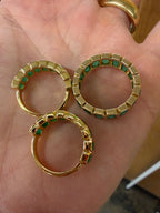 The Emerald Karat THE VERDE PURE HALF Eternity natural emerald band