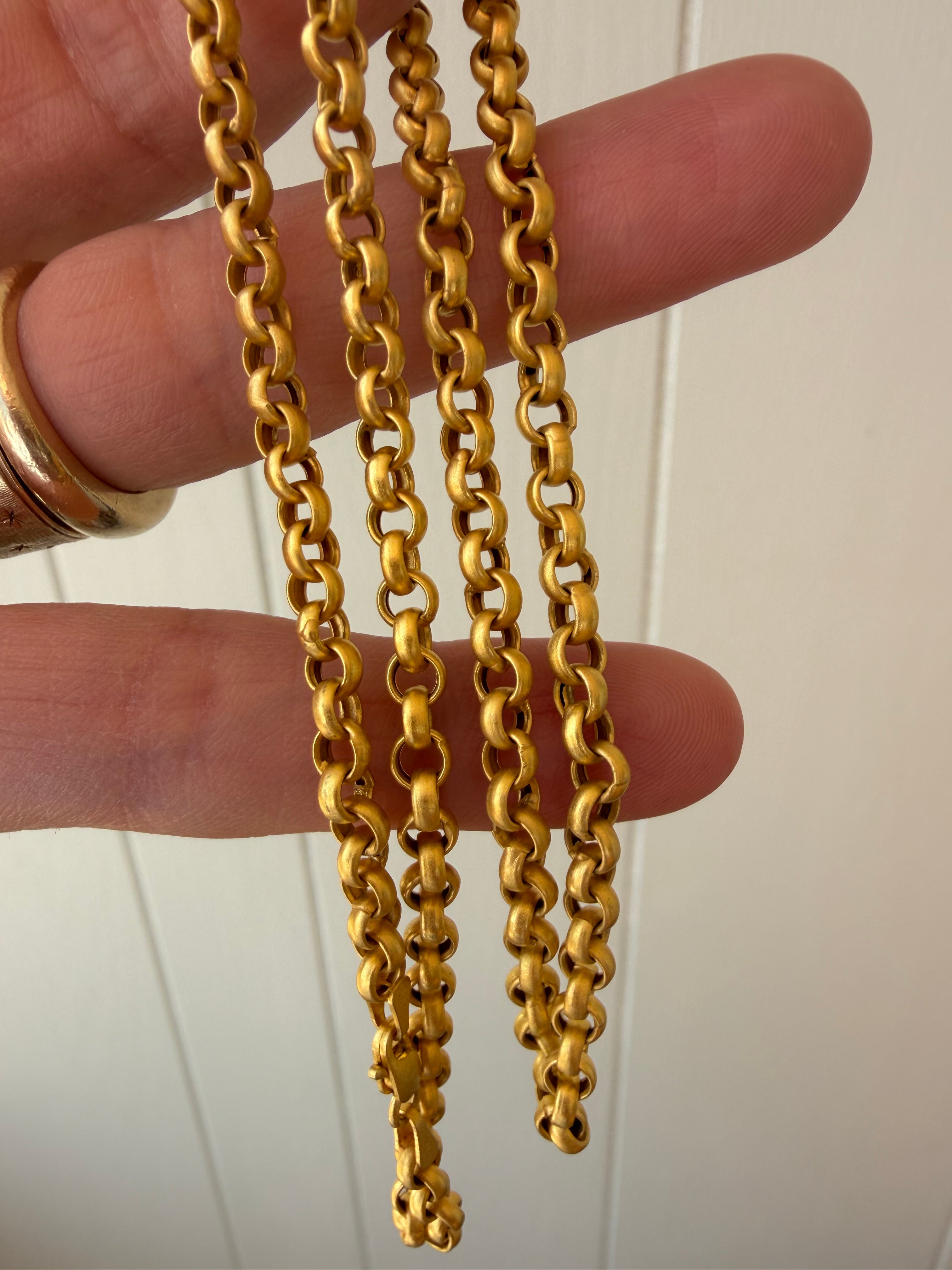 matte finish rolo chain