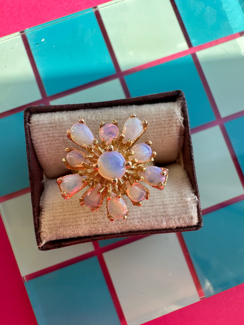 Opal burst ring