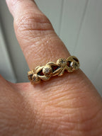vintage bubble band with burst diamonds