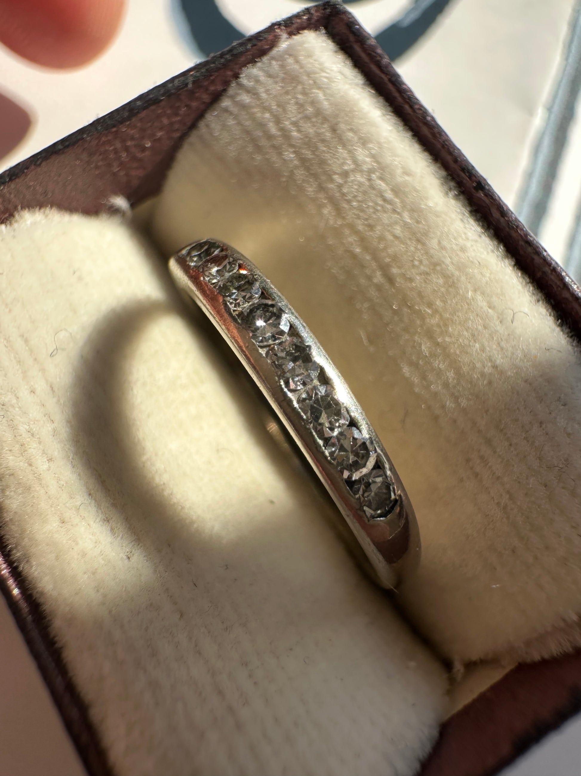 white gold and diamond anniversary band