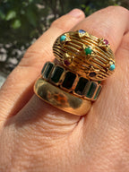 star gemstone dome ring