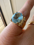 showstopper blue topaz and diamond ring