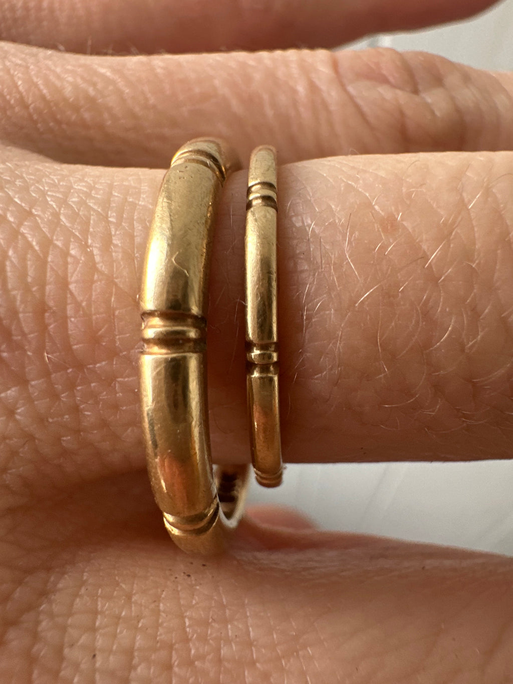 his and hers vintage orange blossom bands