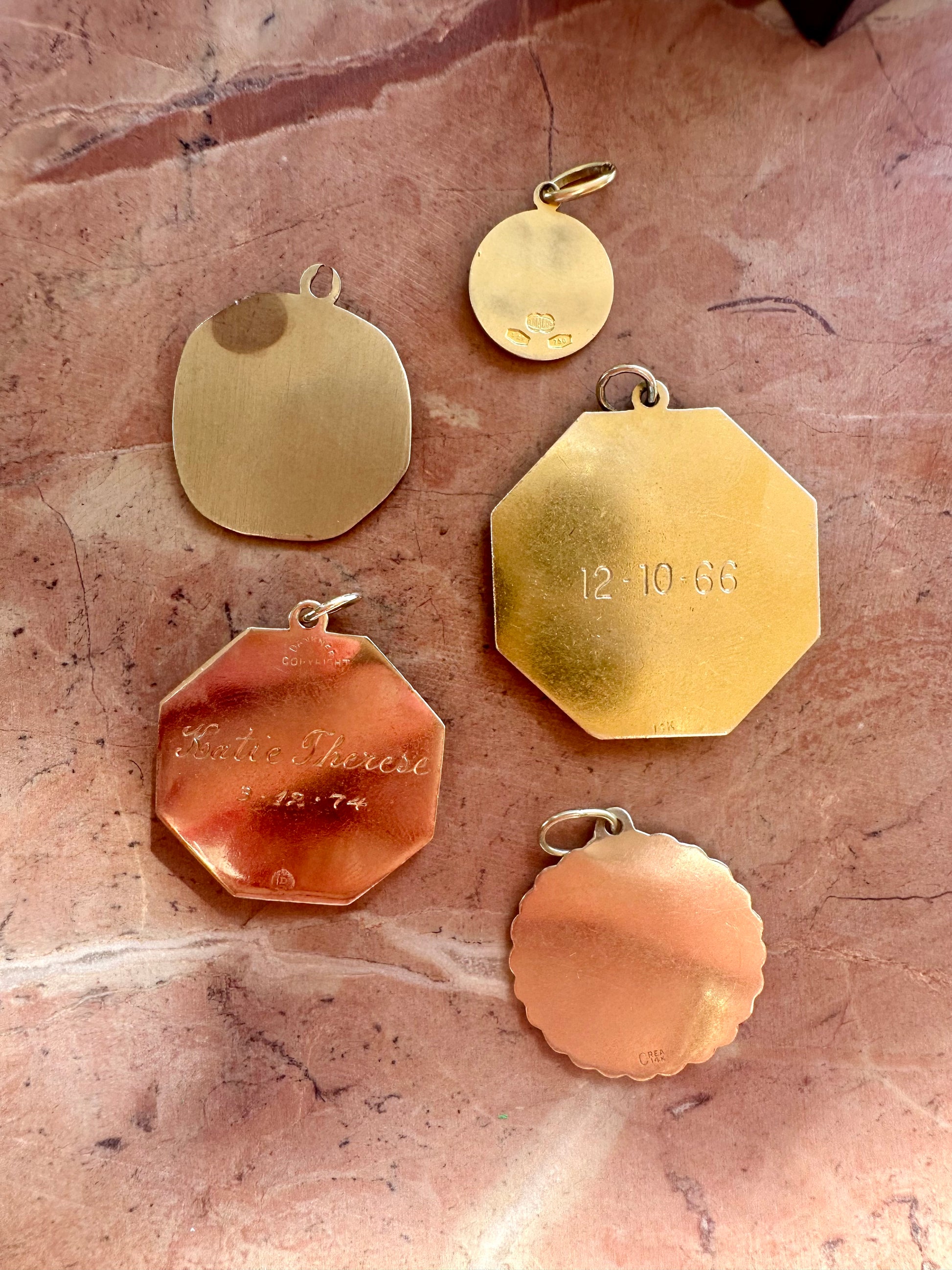 vintage medallion charms