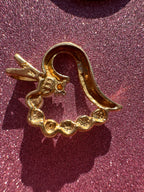 pearl and gold heart pendant