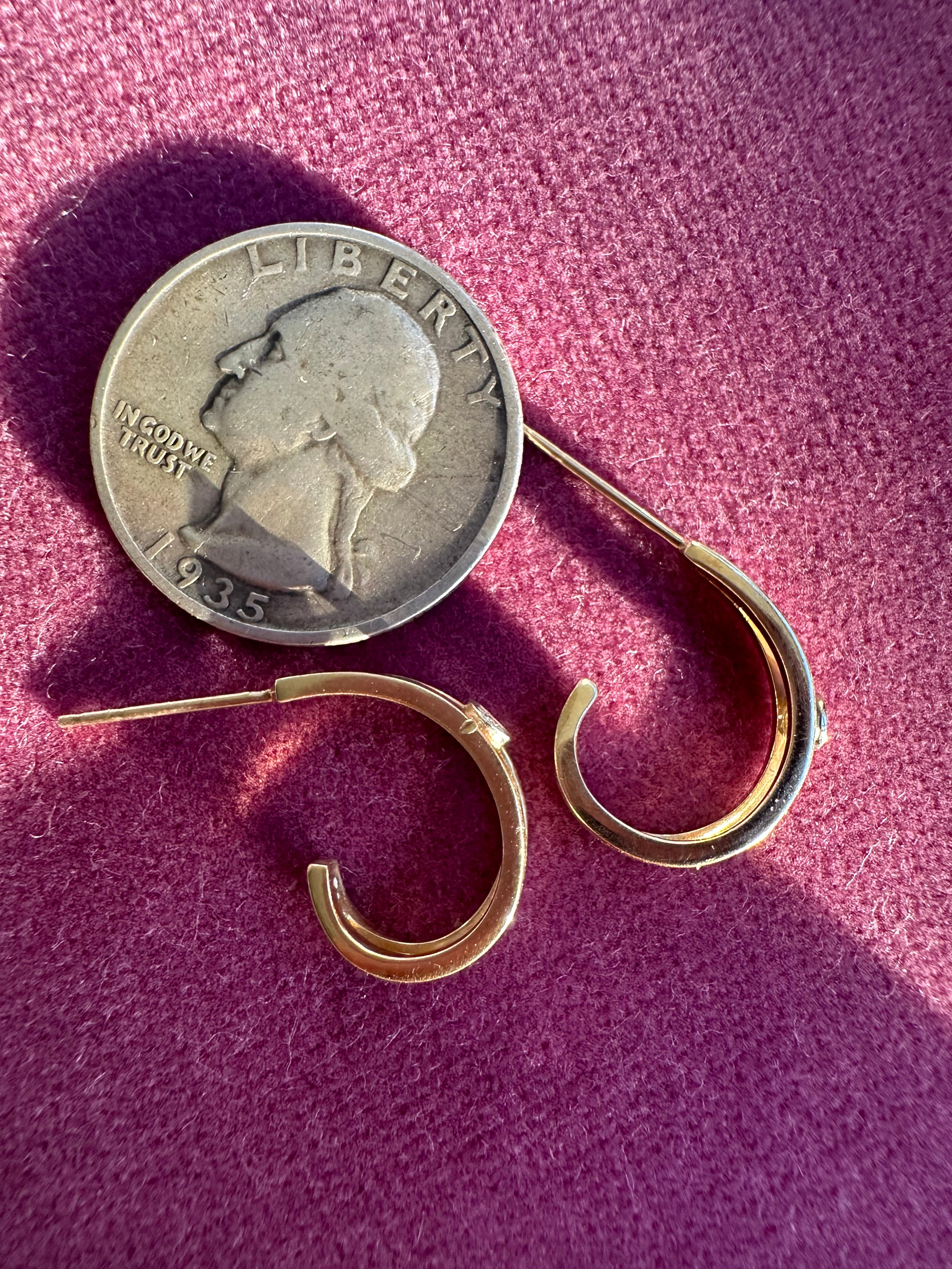 double J with bezel set diamond