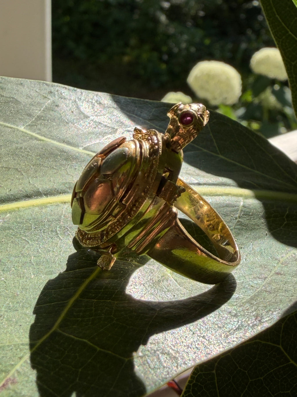articulated turtle ring
