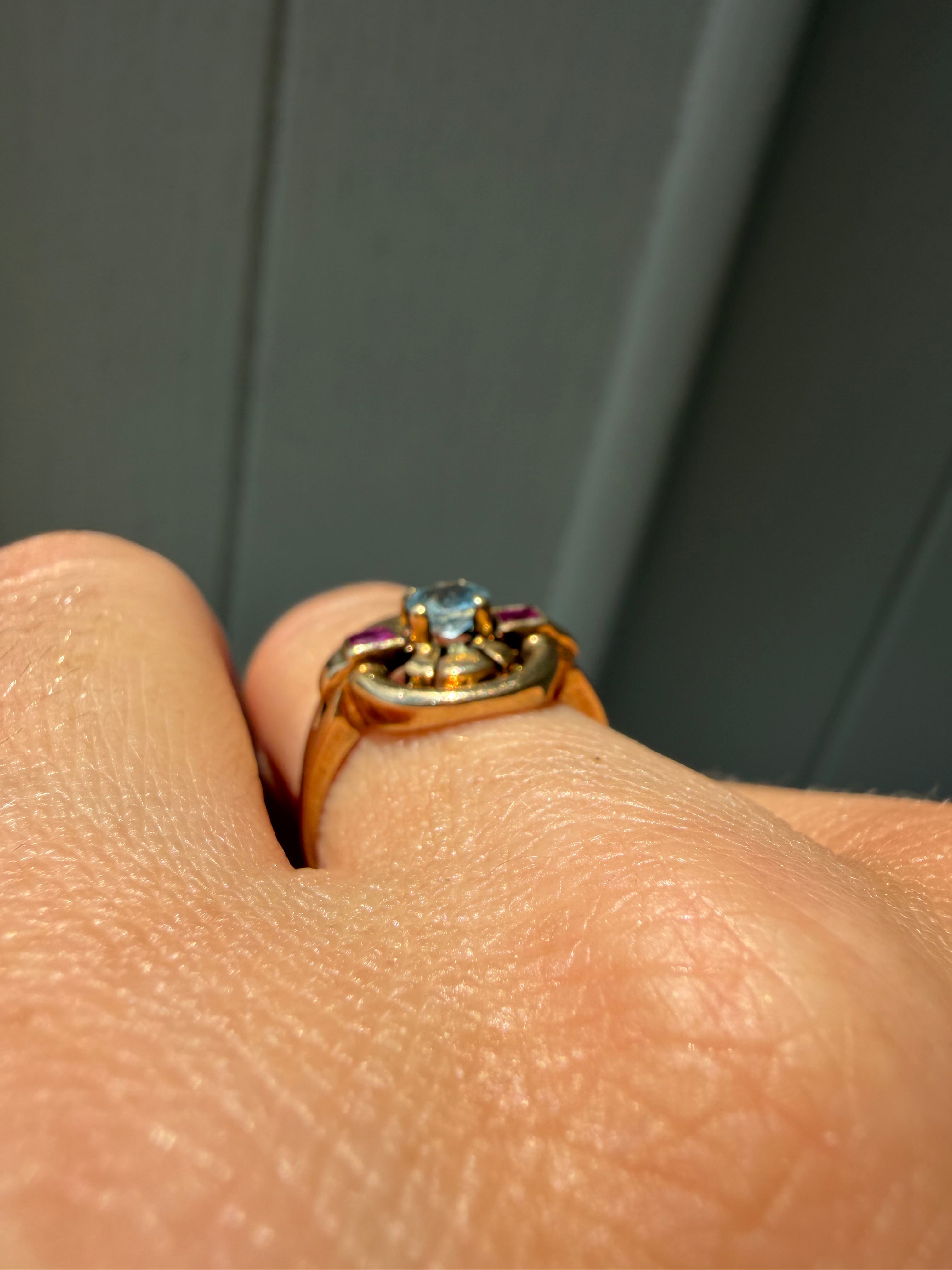 retro-modernist 1950s ring
