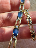 sapphire and diamond tennis bracelet