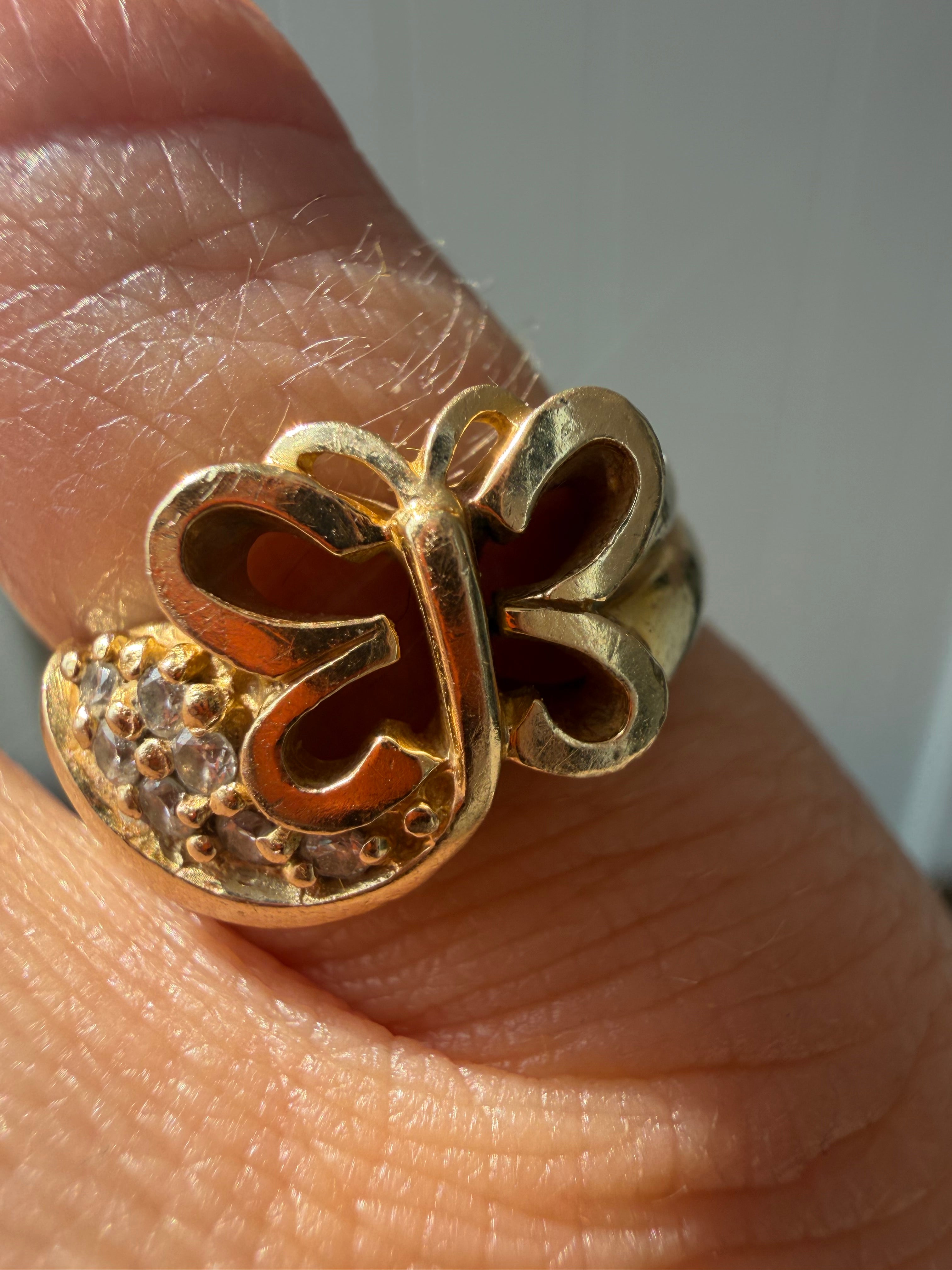 butterfly diamond ring