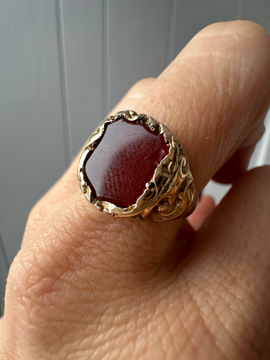 antique carnelian shield