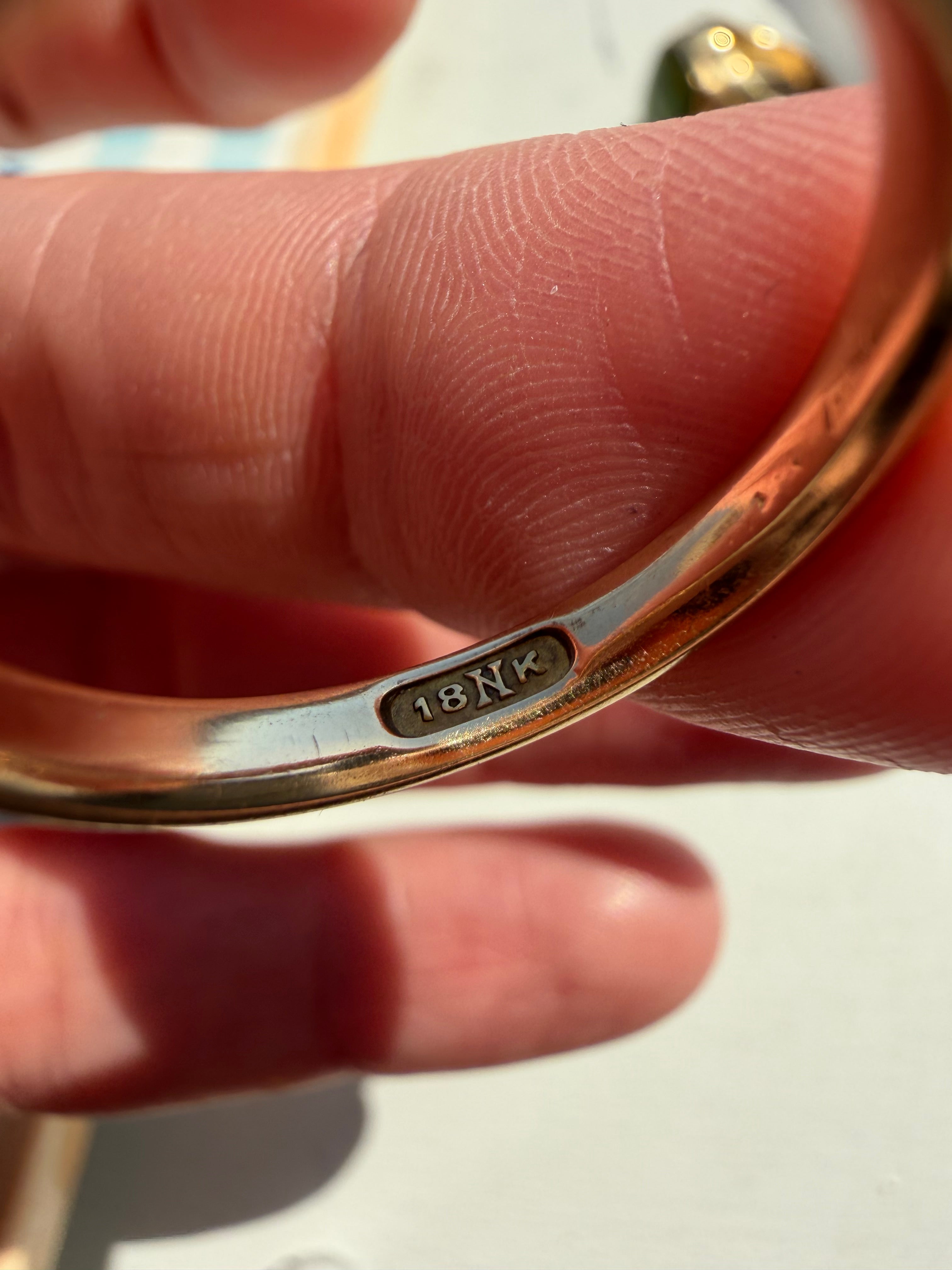 18k gold antique donut