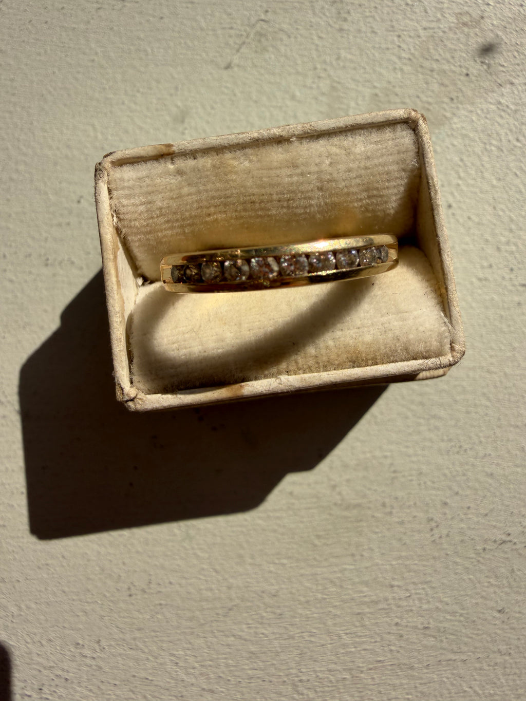channel set diamond band size 5