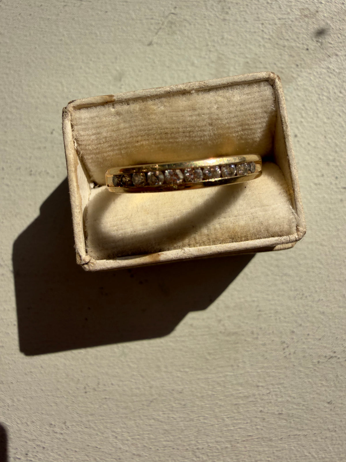 channel set diamond band size 5