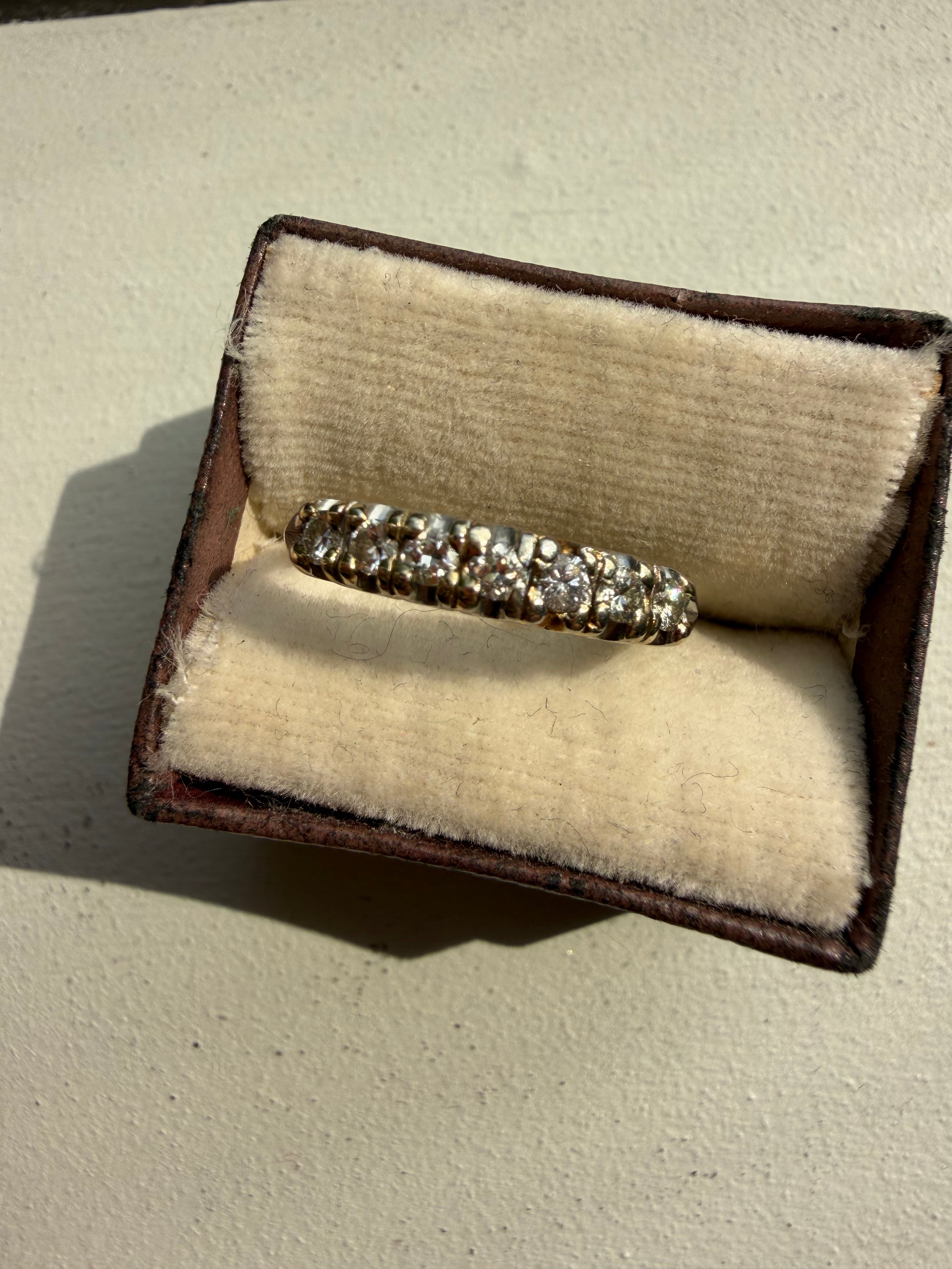 French pave set diamond band