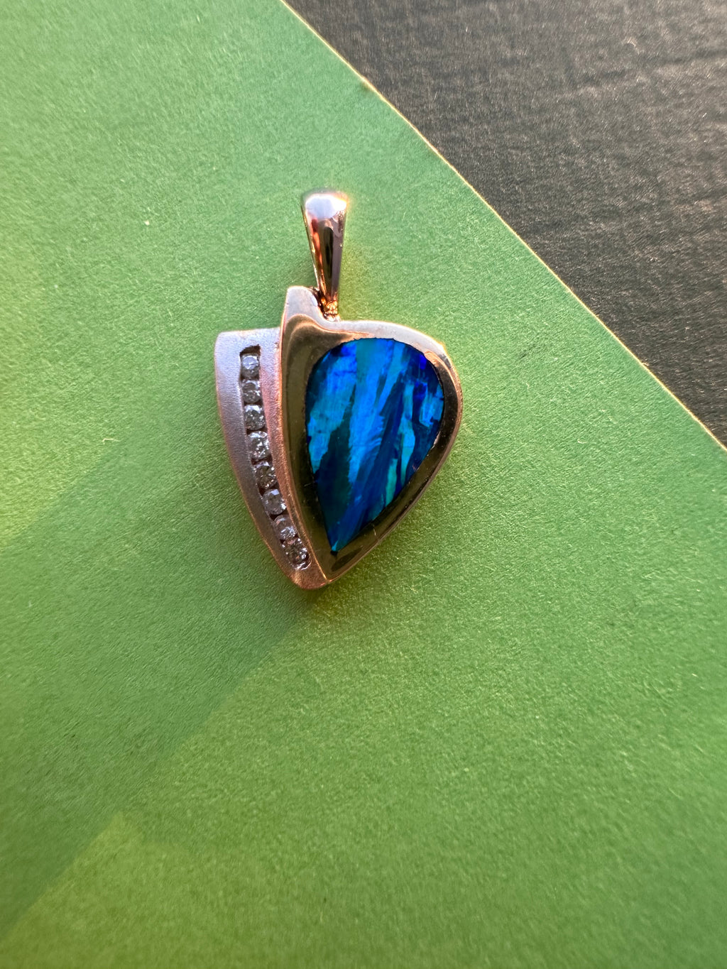 opal and diamond charm