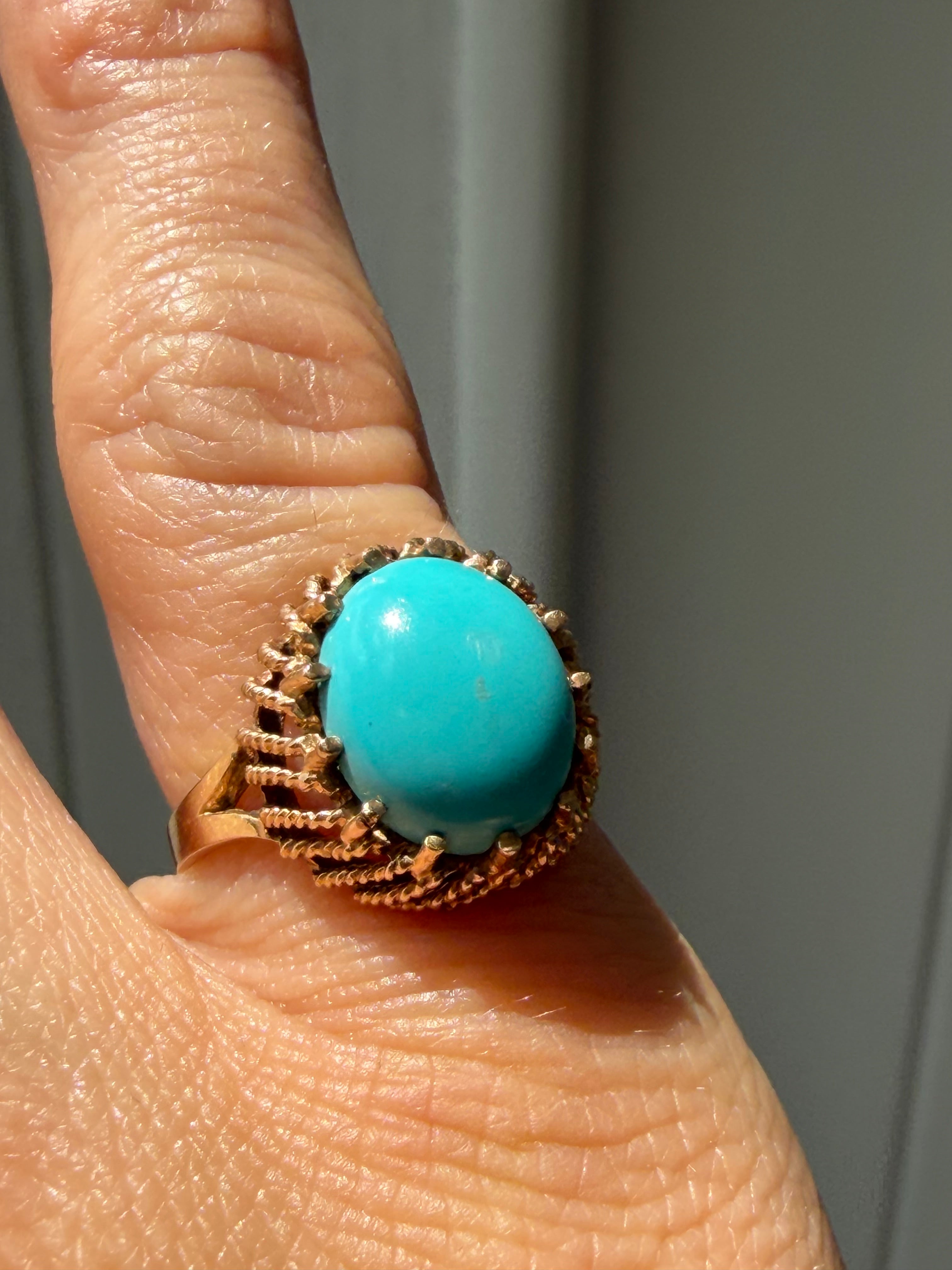 robins egg blue turquoise in ropy textured basket