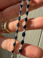 diamond and sapphire tennis bracelet