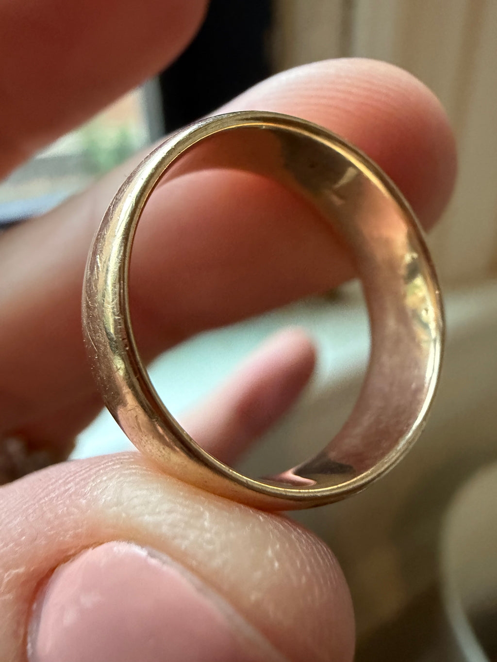 comfort fit vintage 6.3mm 14k yellow gold band