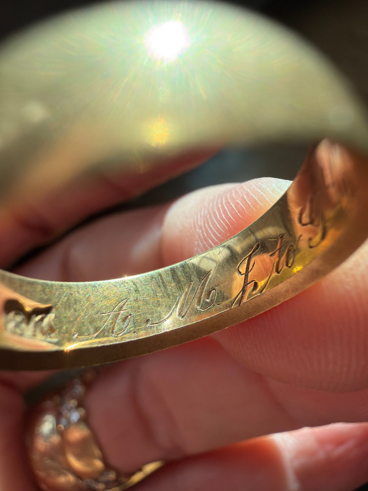 antique 1903 5.6mm 18k gold band