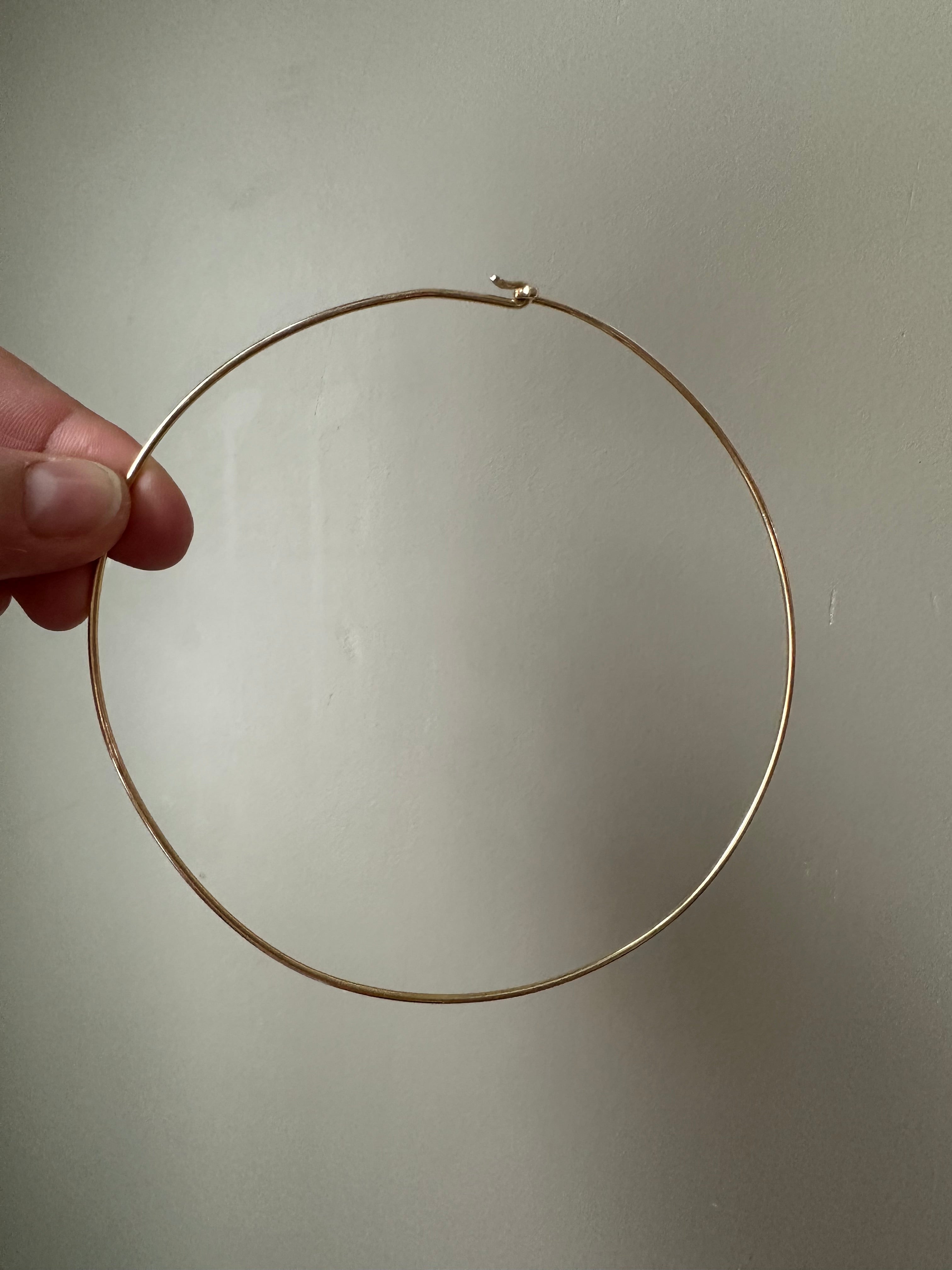 solid gold wire torque necklace