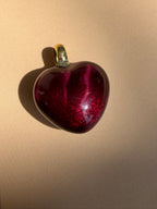 enamel hearts with 18k gold bail