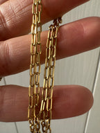 18k gold 18.5” paperclip chain