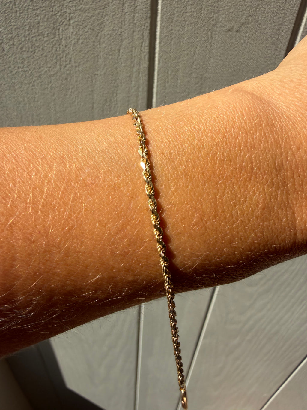 diamond cut rope bracelet