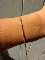 diamond cut rope bracelet