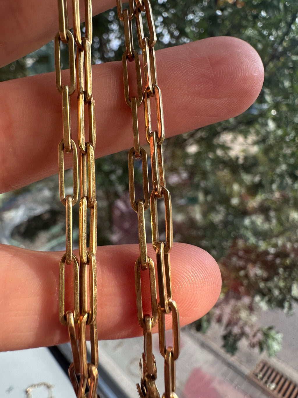 20.5" solid paperclip chain