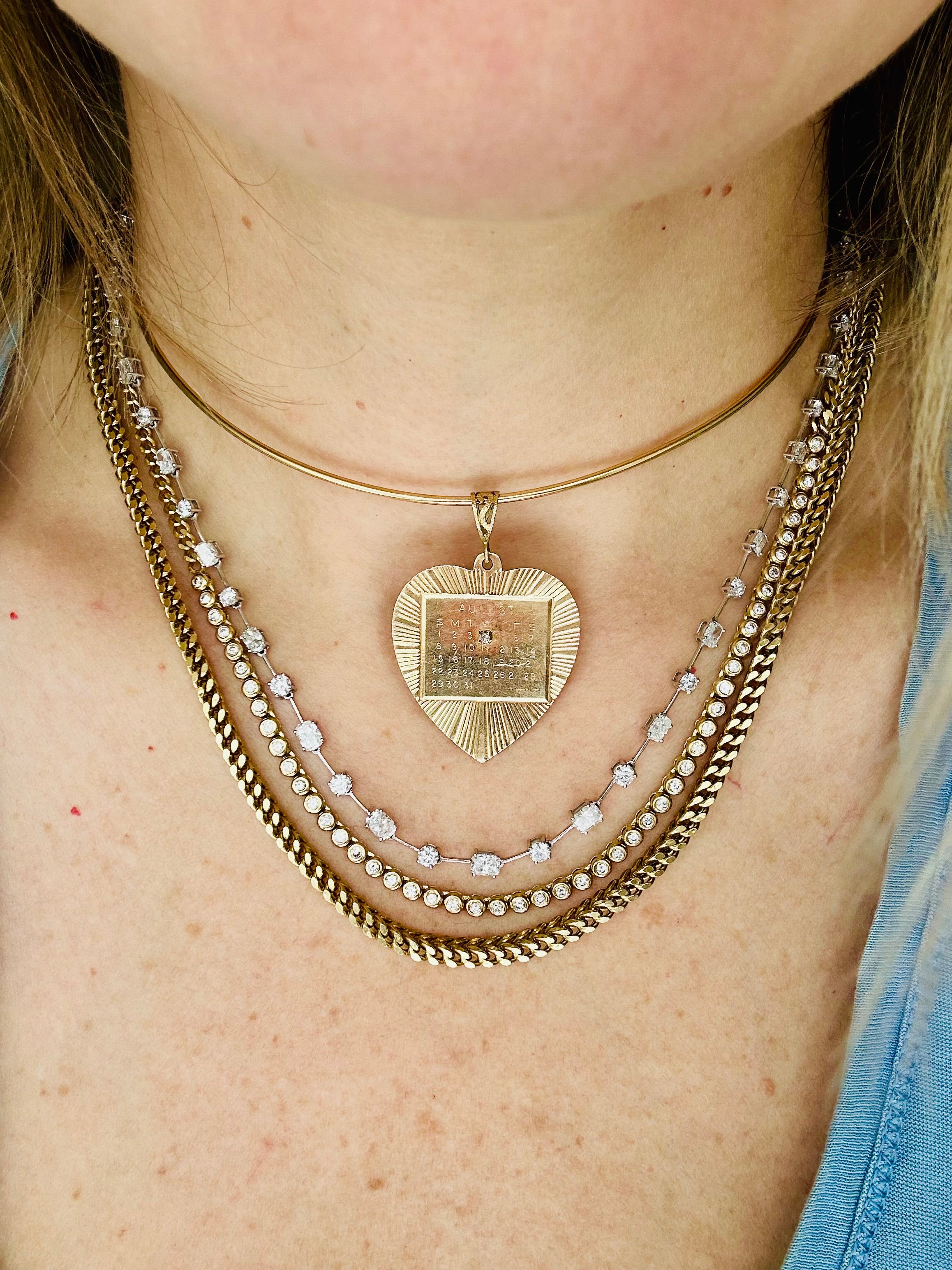solid gold wire torque necklace
