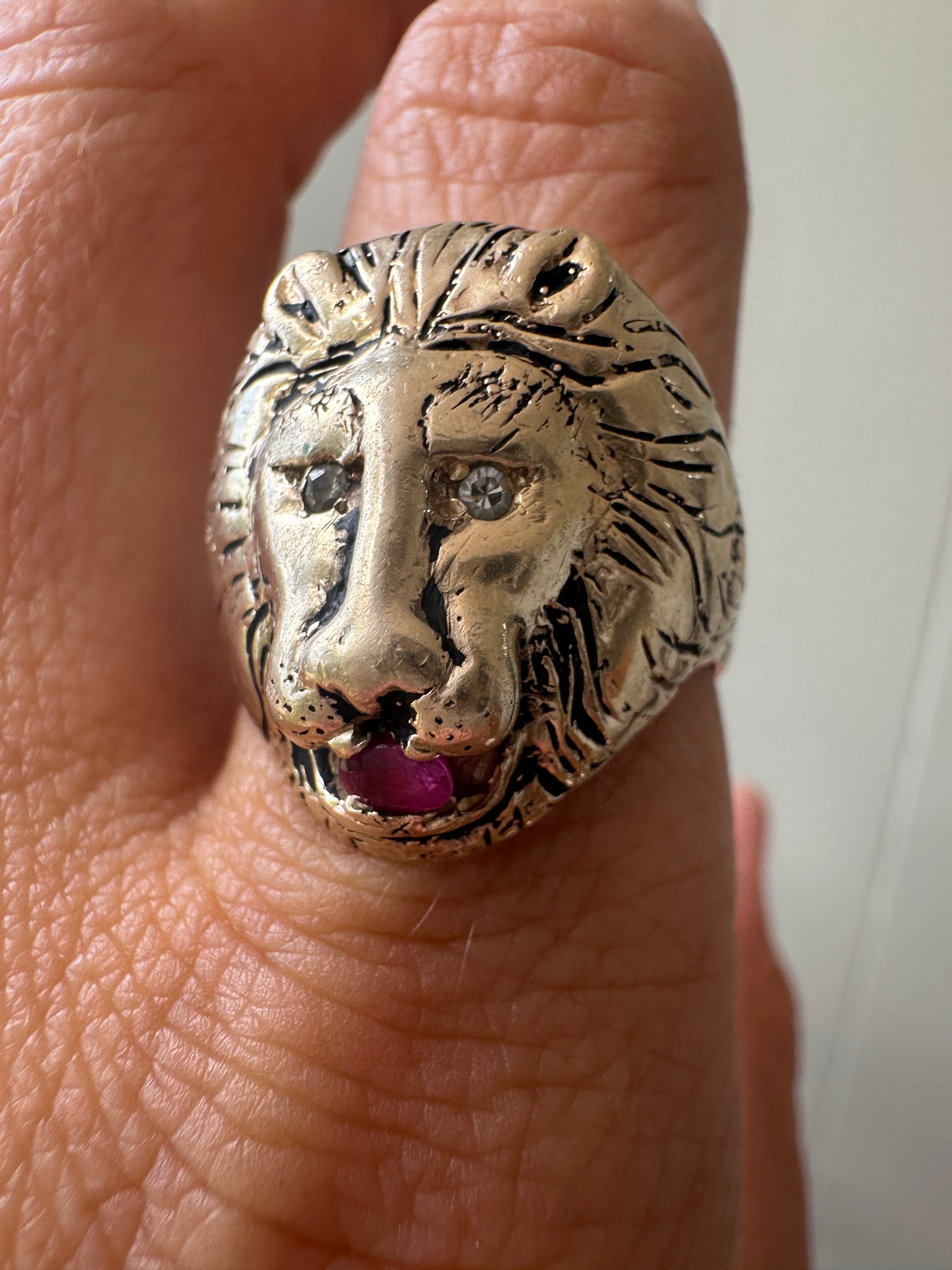 large lion ring