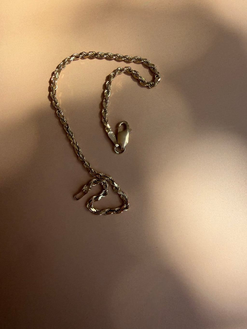 diamond cut rope bracelet