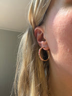 natural ruby and diamond hoops