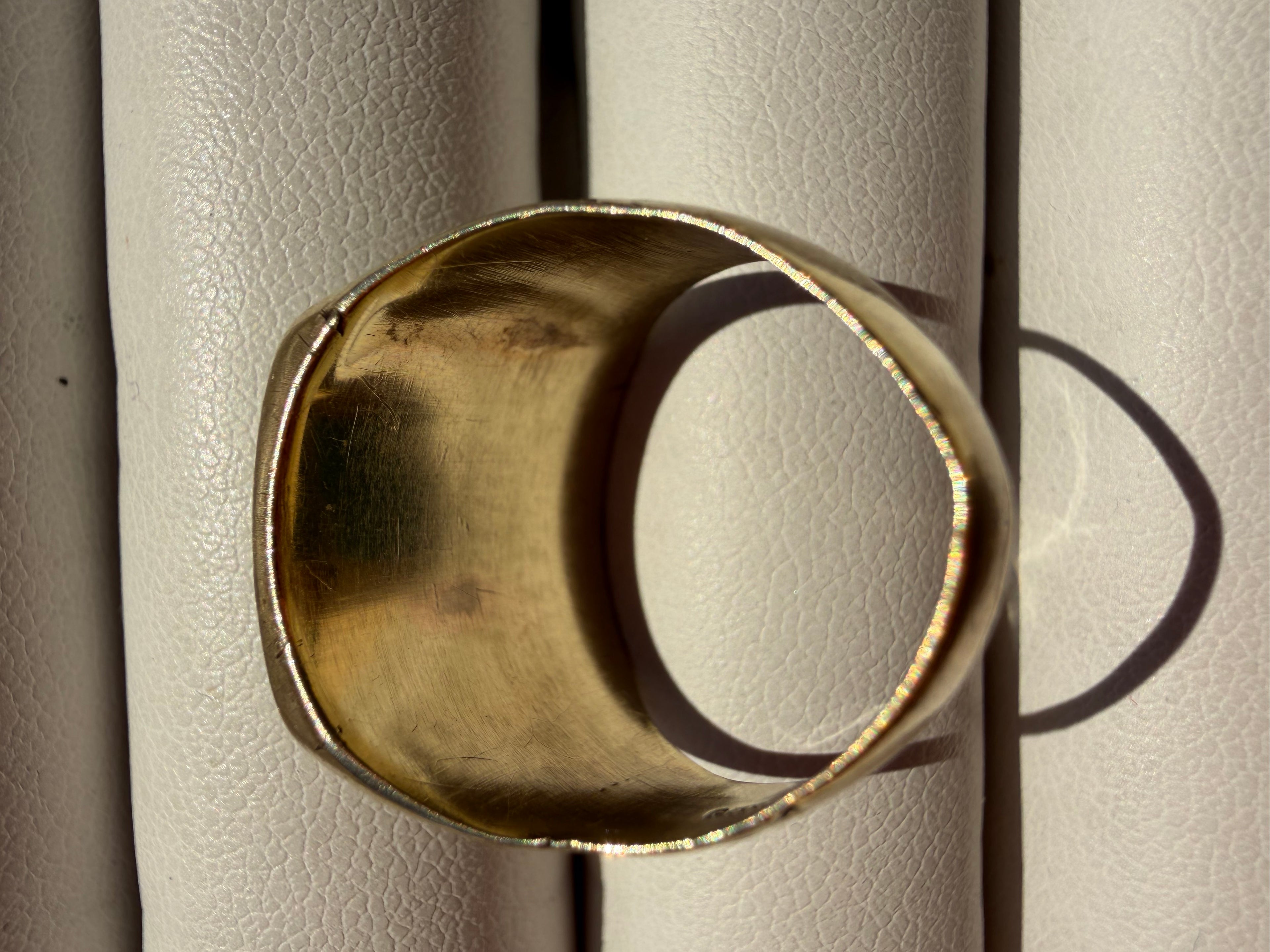 18k gold signet with VK