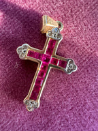 ruby and diamond cross