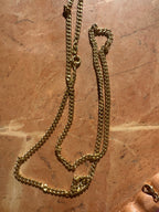 18k gold solid curb chain