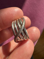 18k white gold multi band